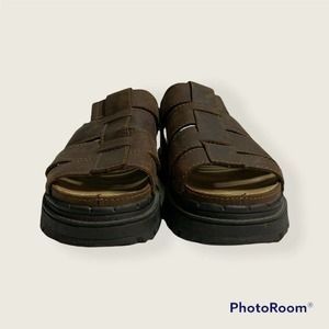 Men’s Skechers Gaucho (Brown) Leather Fisherman Open Toe Sandals Shoes Size 11